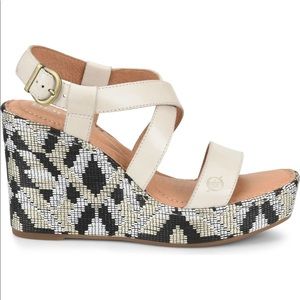 Børn Sudo Platform Wedge Leather Sandal White Chalk 9